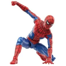 The Amazing Spider-Man toy is crouched down in a dynamic, ready-for-action pose.
