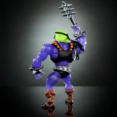 The He-Man villain Twistoid action figure is shown from the back, holding its mace weapon in the air.