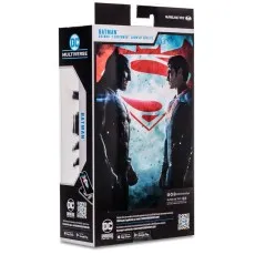 A collectible toy box for a McFarlane Toys DC Multiverse Batman figure, with movie artwork from Batman v Superman.