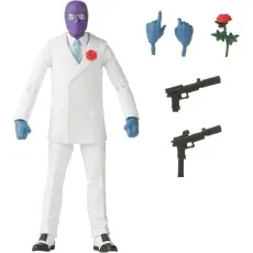 Marvel Legends action figure of Marvel's Rose, a man in a white suit with guns