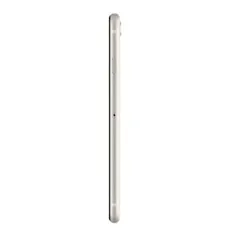 A profile view of a white iPhone SE 3rd Gen, highlighting its thin design and side buttons.