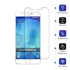 Samsung A8 2015 Screen Protector Scratch Resistant Ultra thin Tempered Glass- (2 Pack)