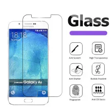 Samsung A8 2015 Screen Protector Scratch Resistant Ultra thin Tempered Glass- (2 Pack)