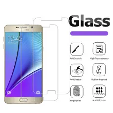 Samsung Note 5 Duos Screen Protector Tempered Glass Scratch Resistant, 9H Hardness, High Transparency, Dust-Free - (2 Pack)