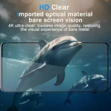 The screen of a OnePlus Nord N200 5G, protected by 9D tempered glass, displaying an image with 4K ultra-clear quality.
