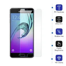 Samsung A5 2016 Screen Protector Tempered Glass Scratch Resistant Crystal Clear (2 Pack)