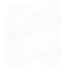 A detailed unicorn paint-by-numbers illustration, showing the design and all the numbers to follow.