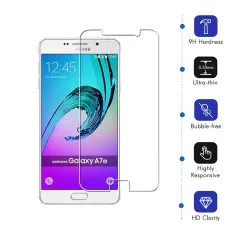 Samsung A7 2016 Screen Protector High Quality Crystal Clear Tempered Glass - (2 Pack)