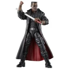 A full-length action figure of Blade, holding a sword and yelling, on a white background