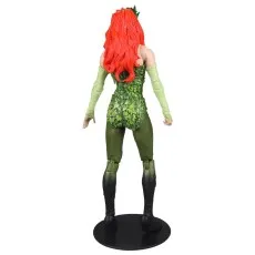 A full-length Back shot of a Poison Ivy figurine with a red hair and green outfit