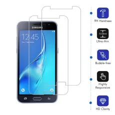 Samsung J3 2016 Screen Protector UK Tempered Glass Ultra Thin, Anti-Scratch, 9H Hardness - (2 Pack)