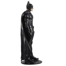 A Batman action figure is shown from the side on a black base