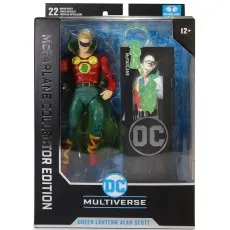 A McFarlane Toys DC Multiverse Green Lantern Alan Scott figurine in its packaging.