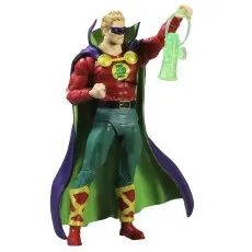 The Alan Scott Green Lantern action figure is holding its power lantern.