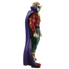 The Alan Scott Green Lantern action figure is shown from the side with a purple cape.