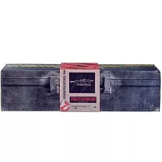 A boxed Ghostbusters toy of Spengler's wand is displayed..