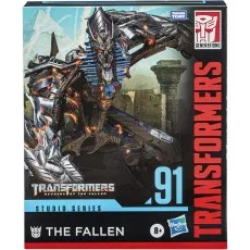 Packaging for the Transformers Studio Series 91 action figure of the character The Fallen.