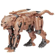 The transformed mode of Cheetor, a brown robotic cheetah with black spots and a long tail.