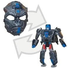 A Transformers Optimus Primal toy in its robot mode, with blue and red details.