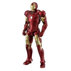 A detailed collectible of Iron Man in his classic red and gold suit.