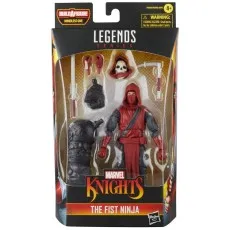 A packaged Marvel Legends action figure of The Fist Ninja with a skull head and accessories