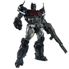A Nemesis Prime Transformer figure standing with a large gun, looking ready for battle.