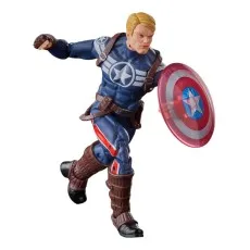 A collectible toy of Commander Rogers charging forward with his shield raised