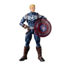 A collectible toy of Commander Rogers in his blue and white suit, ready for action.