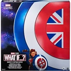 Marvel Studios collectible shield packaging featuring artwork of Captain Carter.