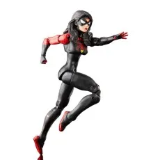 A Spider-Woman action figure in a dynamic running or leaping pose
