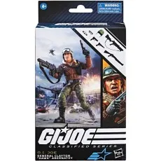 A G.I. Joe Classified Series Hawk action figure in its black box with dynamic artwork.