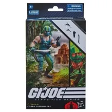 A G.I. Joe Classified Series box with a graphic of Cobra Copperhead in a jungle scene.