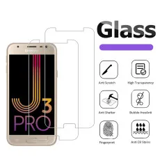 Samsung J3 Pro Tempered Glass UK Screen Protector Anti-scratch, 9H Hardness, High Transparency, Dust-Free - (2 Pack)