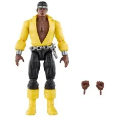 A detailed shot of the Marvel's Luke Cage action figure, with two extra hands included.