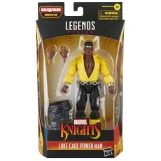 A detailed view of the Marvel Knights Luke Cage action figure in its retail packaging.