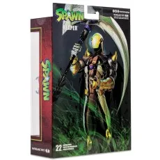 A detailed look at the side of the Spawn Reaper figure box, with the character's art and logo.