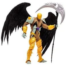 A McFarlane Toys Spawn Reaper action figure with large black wings, holding a silver scythe.