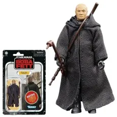 The Star Wars Retro Collection Boba Fett action figure, shown both in and out of its packaging.