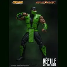 A Storm Collectibles action figure of Reptile in his classic green and black ninja suit.