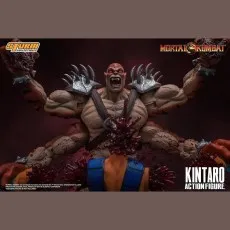 A highly detailed Kintaro toy with four arms spread, in a brutal fatality pose.