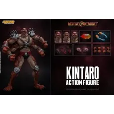 A Kintaro toy and the packaging insert displaying alternate faces, hands, and gore effects.