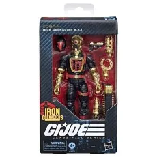 A Hasbro G.I. Joe Classified Series Cobra Iron Grenadier B.A.T. action figure in its box