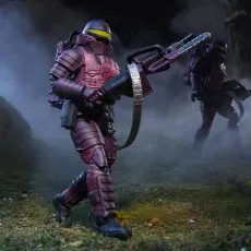 Two Cobra S.A.W. Viper figures are walking through a foggy, dark forest
