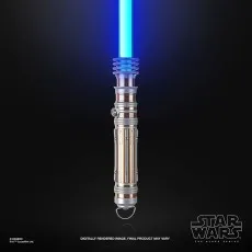The hilt of the Leia Organa Force FX Elite lightsaber, shown on a dark background.