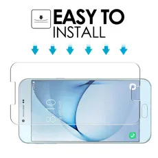 Samsung A8 2016 Screen Protector UK Tempered Glass Ultra Thin Crystal Clear - (2 Pack)