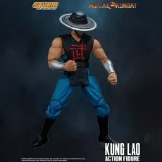 A Storm Collectibles' collectible figure of Kung Lao, a male ninja, in his traditional attire.