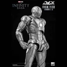 The Iron Man Mark II figure with its chest light on, posed as if looking over its shoulder.
