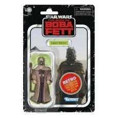 The Tusken Warrior toy from the Star Wars Retro Collection, featuring a Kenner logo on the packaging.
