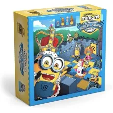 The box for the Minions Medieval Mayhem Chess Set, showing Minions dressed as king and knights