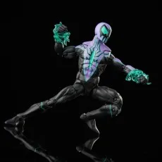 A full shot of the Marvel's Chasm action figure in a crouching, dynamic pose on a reflective black surface.